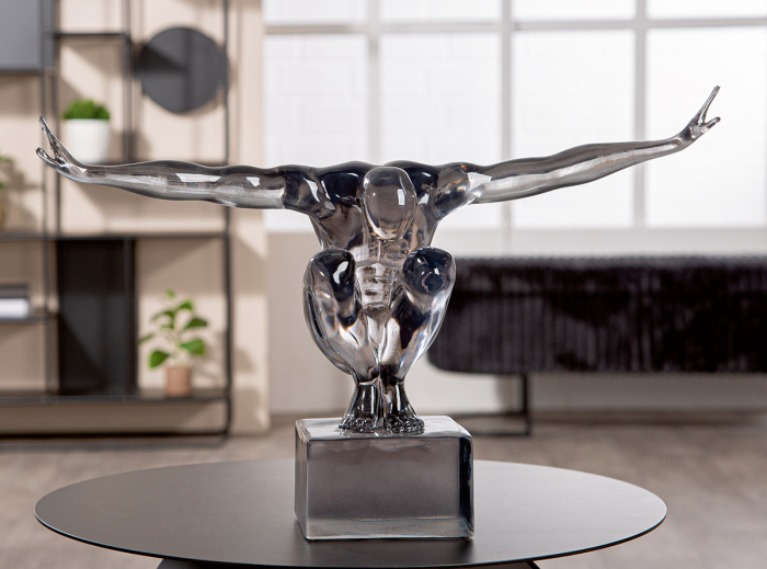 Sculptură, Cliffhanger, Gris, Acrilic, gri, PU 1, L. 16 cm, L. 49 cm, H. 33,5 cm [5]