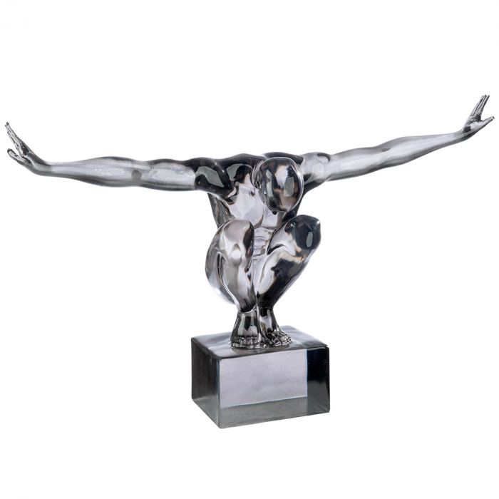 Sculptură, Cliffhanger, Gris, Acrilic, gri, PU 1, L. 16 cm, L. 49 cm, H. 33,5 cm [2]