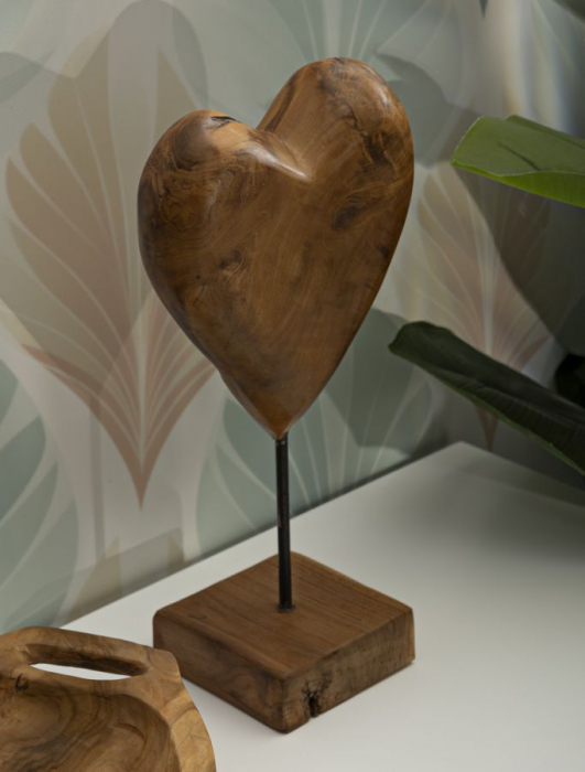 Sculptură, DOBU din tec reciclat 20x12x37 cm (piesa unica) [9]