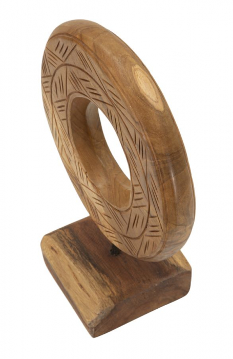 Sculptură, DORAT din tec reciclat. 20x10x28 cm (piesa unica) [3]