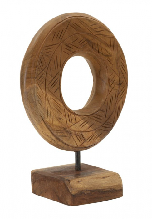 Sculptură, DORAT din tec reciclat. 20x10x28 cm (piesa unica) [2]