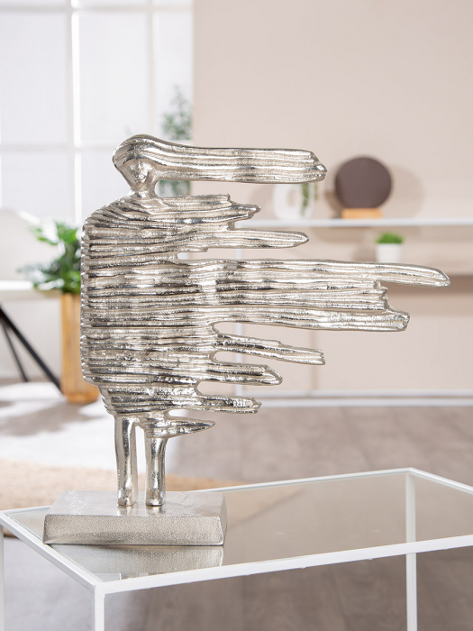 Sculptură, Drift, Motiv femeie, Aluminiu, argintiu, PU 1, L. 10,5 cm, L. 36 cm, H. 38 cm [4]