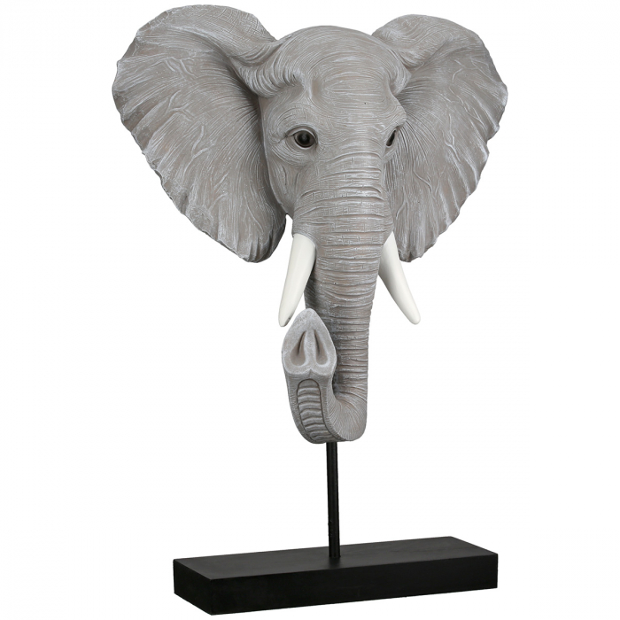Sculptură, Elefant, Ringo, Polirășină, gri, PU 1, L. 8 cm, L. 25 cm, H. 42 cm [2]