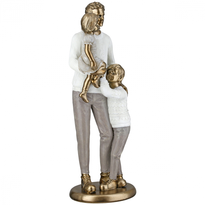 Sculptură, Familie, Rășină sintetică, auriu, PU 2, L. 8 cm, l. 9 cm, H 26 cm [3]