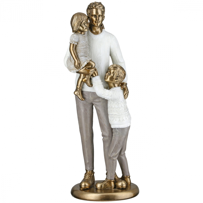 Sculptură, Familie, Rășină sintetică, auriu, PU 2, L. 8 cm, l. 9 cm, H 26 cm [2]