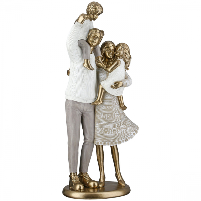 Sculptură, Familie, Rășină sintetică, auriu, PU 2, L. 9 cm, l. 13 cm, H 30 cm [3]