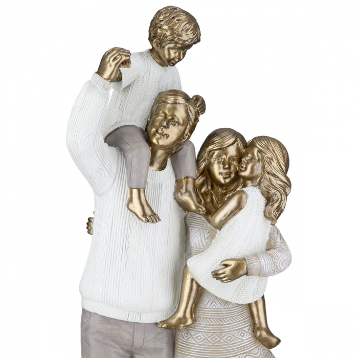 Sculptură, Familie, Rășină sintetică, auriu, PU 2, L. 9 cm, l. 13 cm, H 30 cm [4]