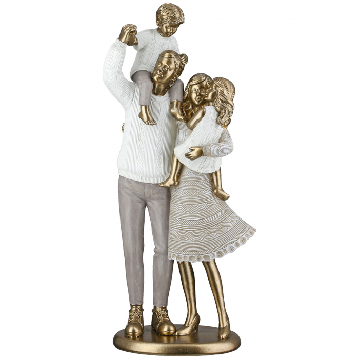 Sculptură, Familie, Rășină sintetică, auriu, PU 2, L. 9 cm, l. 13 cm, H 30 cm [2]