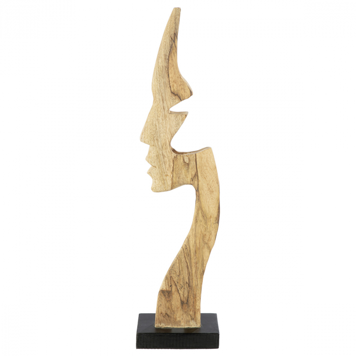 Sculptură, Față, lemn de mango, culori naturale, PU 1, L. 9 cm, l. 16 cm, H 64 cm [3]