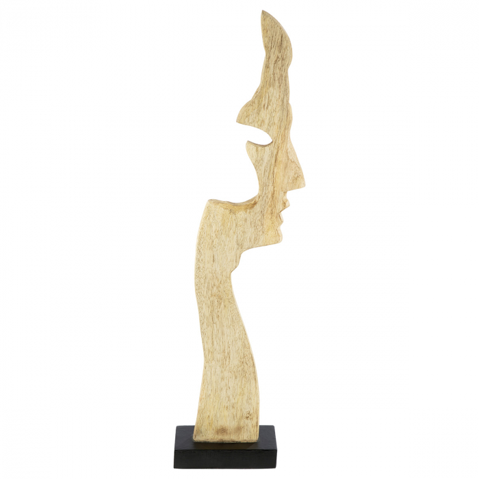Sculptură, Față, lemn de mango, culori naturale, PU 1, L. 9 cm, l. 16 cm, H 67 cm [3]