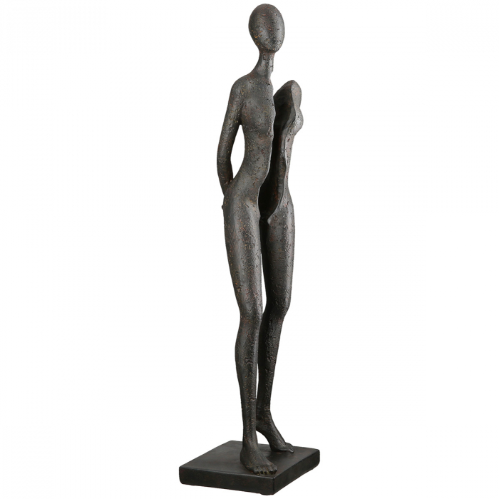 Sculptură, Femeie, Rășină sintetică, antracit, PU 2, L. 12 cm, L. 13 cm, H 54 cm [3]