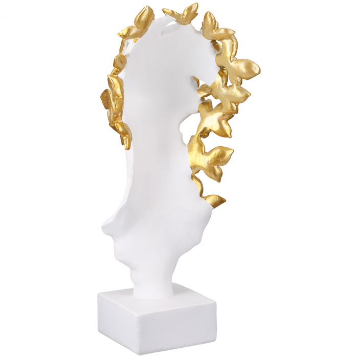 Sculptură, Fluture, Rășină sintetică, alb, PU 2, L. 13 cm, L. 13 cm, H 33 cm [3]