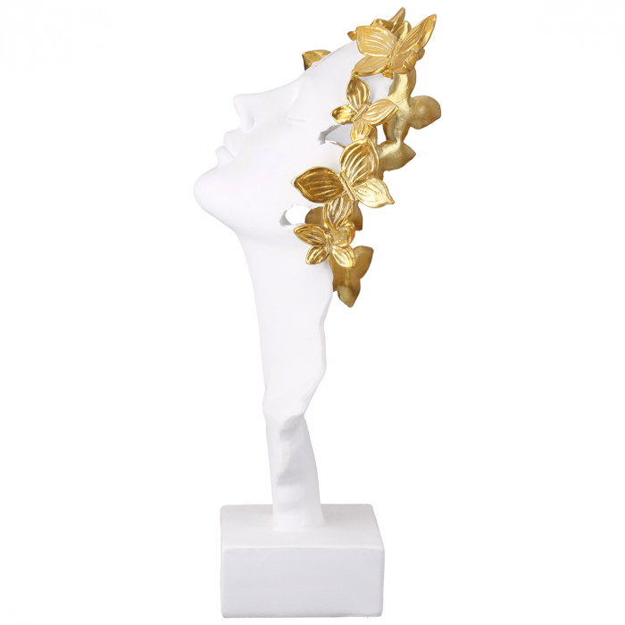 Sculptură, Fluture, Rășină sintetică, alb, PU 2, L. 13 cm, L. 13 cm, H 33 cm [2]