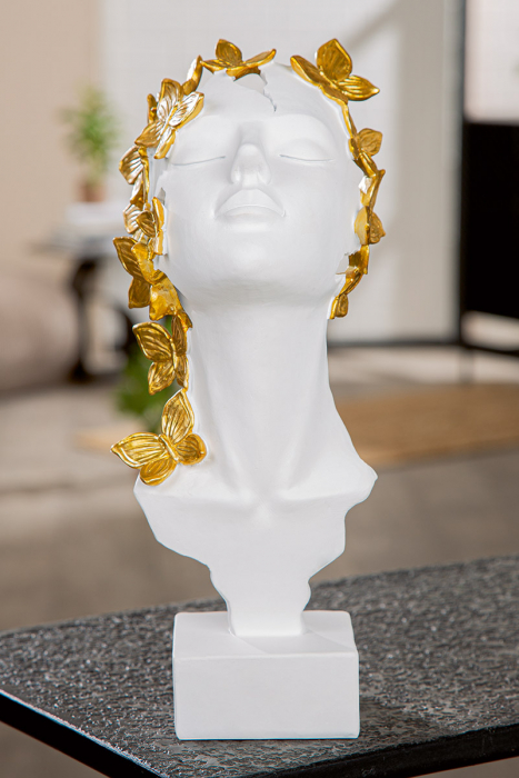 Sculptură, Fluture, Rășină sintetică, alb, PU 2, L. 13 cm, L. 13 cm, H 33 cm [5]