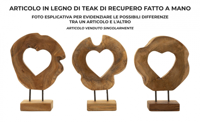 Sculptură, Hasi din tec reciclat 28x10x38 cm (piesa unica) [8]