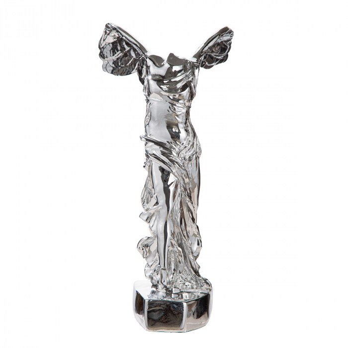 Sculptură, Îngeri, Rășină sintetică, argintie, PU 1, L. 20 cm, L. 16 cm, H 33 cm [2]