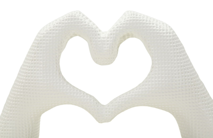Sculptura, inima, alb cm 25x7,5x13,5 [4]