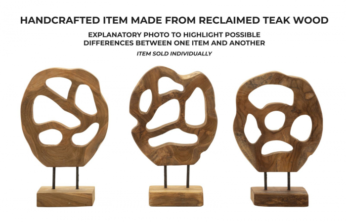 Sculptură, Lubang din tec reciclat 25x10x38 cm (piesa unica) [7]