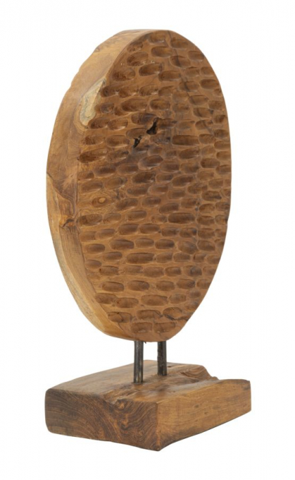 Sculptură, MONEDA din tec reciclat 30x15,5x40 cm (piesa unica) [2]