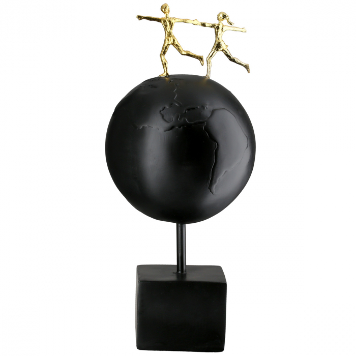 Sculptură, Pământ, Rășină sintetică, negru, PU 1, L. 15 cm, L. 15 cm, H 34 cm [3]