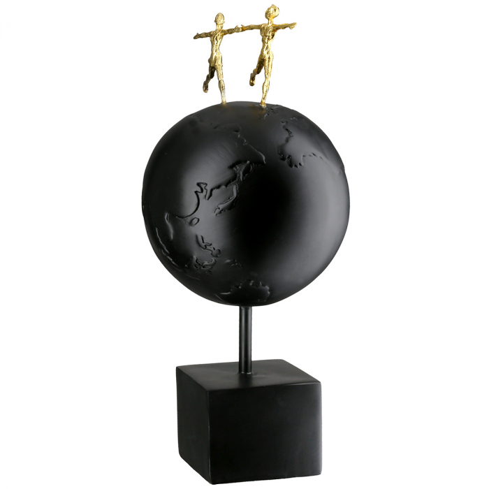 Sculptură, Pământ, Rășină sintetică, negru, PU 1, L. 15 cm, L. 15 cm, H 34 cm [2]