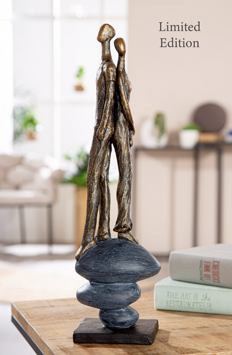 Sculptură, Pereche, Growing together, Polirășină, bronz, gri, PU 1, L. 10 cm, L. 7,8 cm, H. 37,6 cm [5]