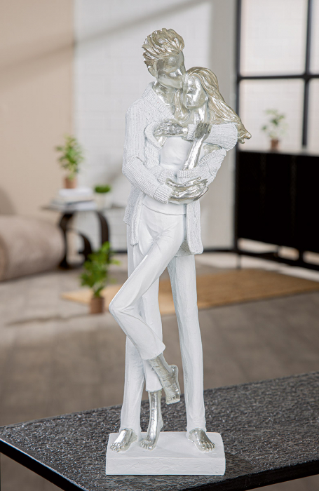 Sculptură, Pereche, Rășină sintetică, alb, PU 1, L. 13 cm, L. 15 cm, H 46 cm [5]