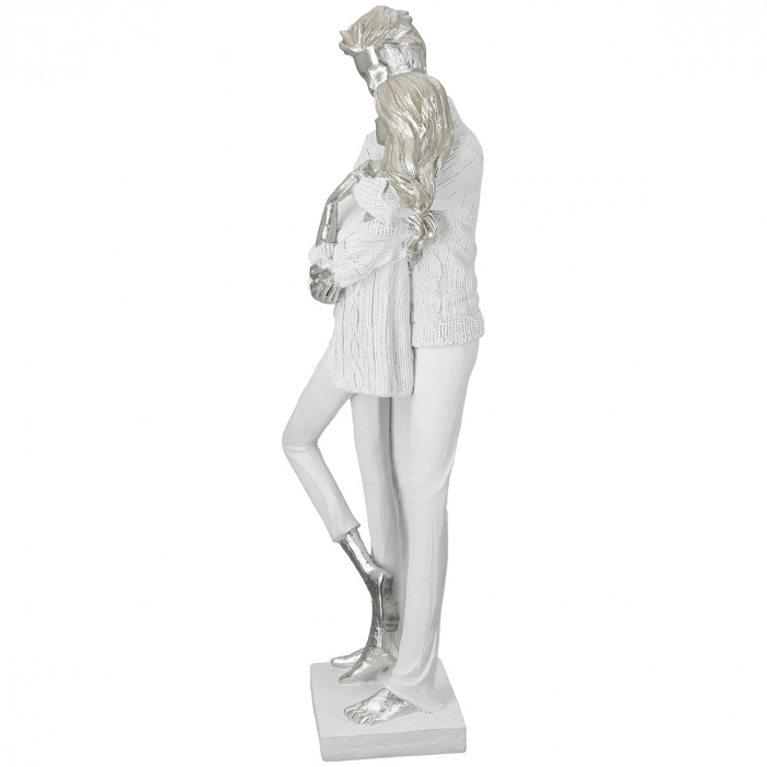 Sculptură, Pereche, Rășină sintetică, alb, PU 1, L. 13 cm, L. 15 cm, H 46 cm [2]