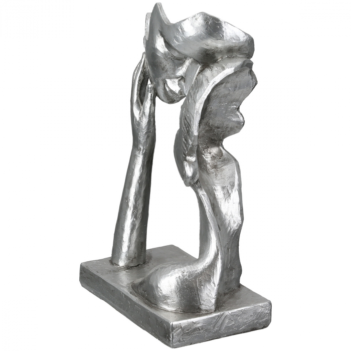 Sculptură, Pereche, Rășină sintetică, argintie, PU 2, L. 8 cm, L. 14 cm, H 21 cm [3]
