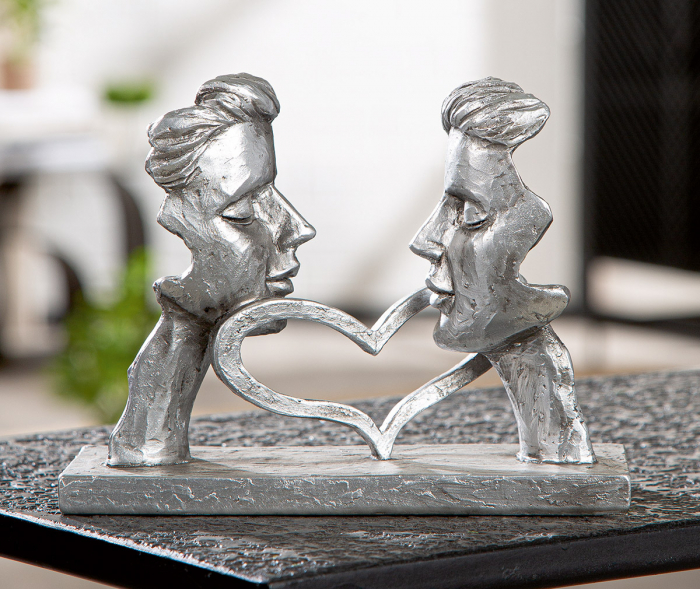 Sculptură, Pereche, Rășină sintetică, argintie, PU 3, L. 7 cm, L. 18 cm, H 15 cm [5]