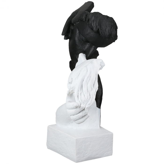 Sculptură, Pereche, Rășină sintetică, negru, alb, PU 2, L. 12 cm, L. 17 cm, H 27 cm [2]