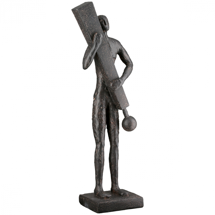 Sculptură, Persoană, Rășină sintetică, antracit, PU 2, L. 8 cm, L. 11 cm, H 37 cm [3]