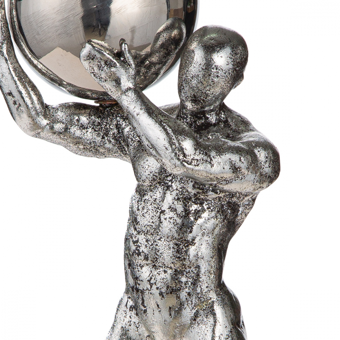 Sculptură, Persoană, Rășină sintetică, argintie, PU 2, L. 7 cm, L. 12 cm, H 31 cm [4]