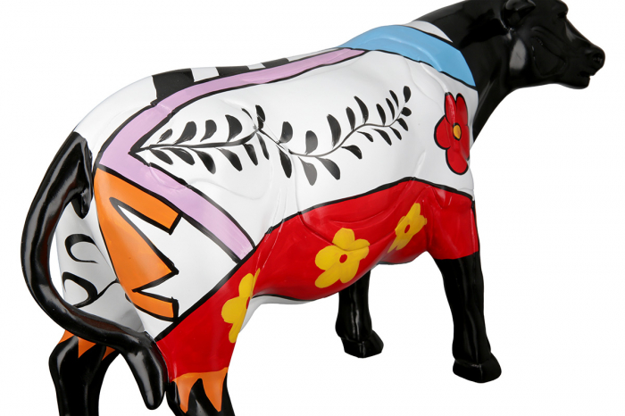 Sculptură rasina Cow, multicolora [2]