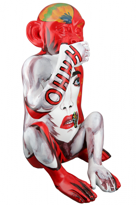Sculptură rasina Monkey, multicolora [5]