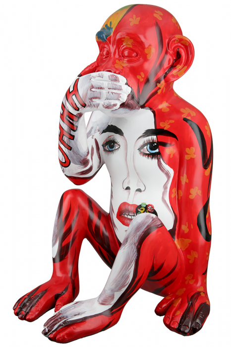 Sculptură rasina Monkey, multicolora [4]