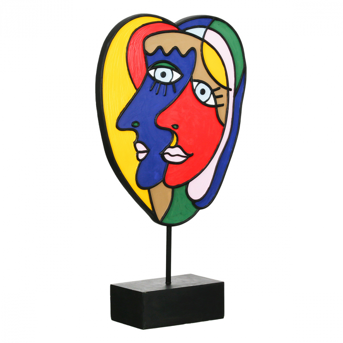 Sculptură, Rothko, Motivul feței, Polirășină, multicolor, PU 2, 2 buc. asortate, L. 7 cm, L. 20 cm, H. 35 cm [2]