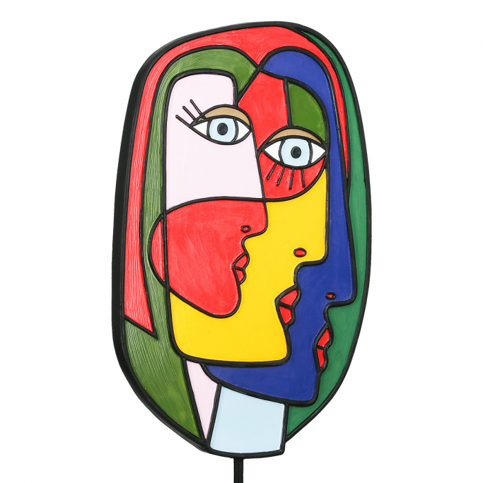 Sculptură, Rothko, Motivul feței, Polirășină, multicolor, PU 2, 2 buc. asortate, L. 7 cm, L. 20 cm, H. 35 cm [4]