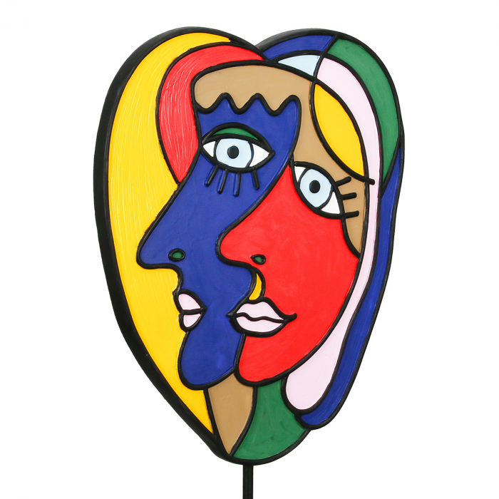 Sculptură, Rothko, Motivul feței, Polirășină, multicolor, PU 2, 2 buc. asortate, L. 7 cm, L. 20 cm, H. 35 cm [5]