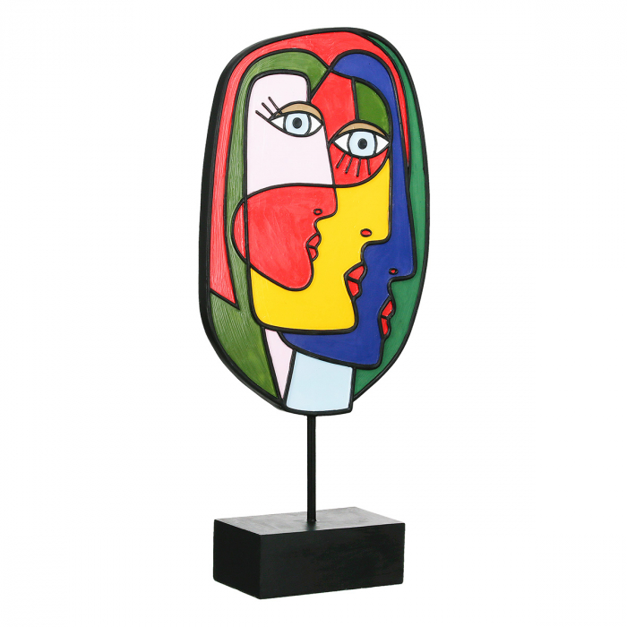 Sculptură, Rothko, Motivul feței, Polirășină, multicolor, PU 2, 2 buc. asortate, L. 7 cm, L. 20 cm, H. 35 cm [3]