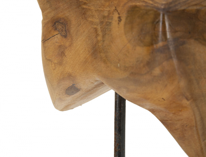 Sculptură stea din tec reciclat 28x12x42 cm (piesa unica) [6]