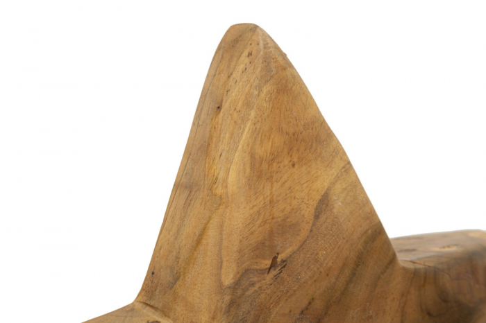 Sculptură stea din tec reciclat 28x12x42 cm (piesa unica) [7]