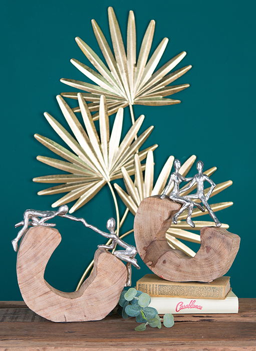 Figurina SUPPORT, lemn/aluminiu, 29x7x24 cm [5]