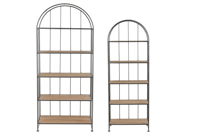 Set 2 biblioteci, Lemn, Maro, 80x40x182 cm [4]
