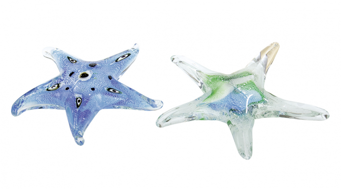 Set 2 deco STAR, sticla, 14x3.5 cm [3]