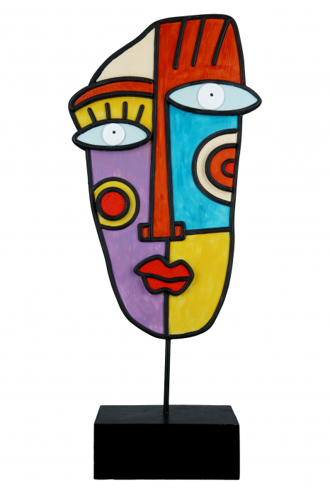 Set 2 decoratiuni Abstract, Rasina, Multicolor, 18x38x7 cm [5]