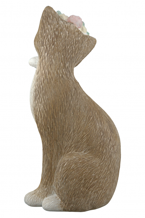Set 2 decoratiuni Cat Nala, Rasina, Maro/Alb, 10x19x7 cm [7]