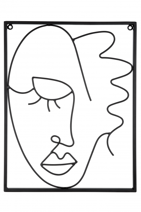 Set 2 decoratiuni de perete Visione, Metal, Negru, 30x40x1.5 cm [3]