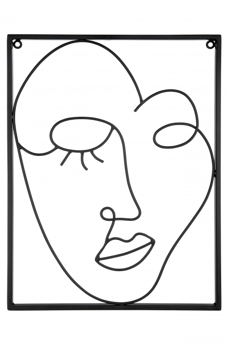 Set 2 decoratiuni de perete Visione, Metal, Negru, 30x40x1.5 cm [4]