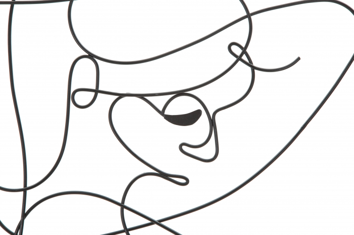 Set 2 decoratiuni pentru perete Body Simply, Fier, Negru, 100x50x1 cm [5]